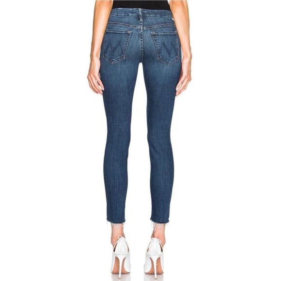 Mother Looker Ankle Fray Skinny Jeans in Girl Crush Raw Hem women’s size 27 - Picture 15 of 15